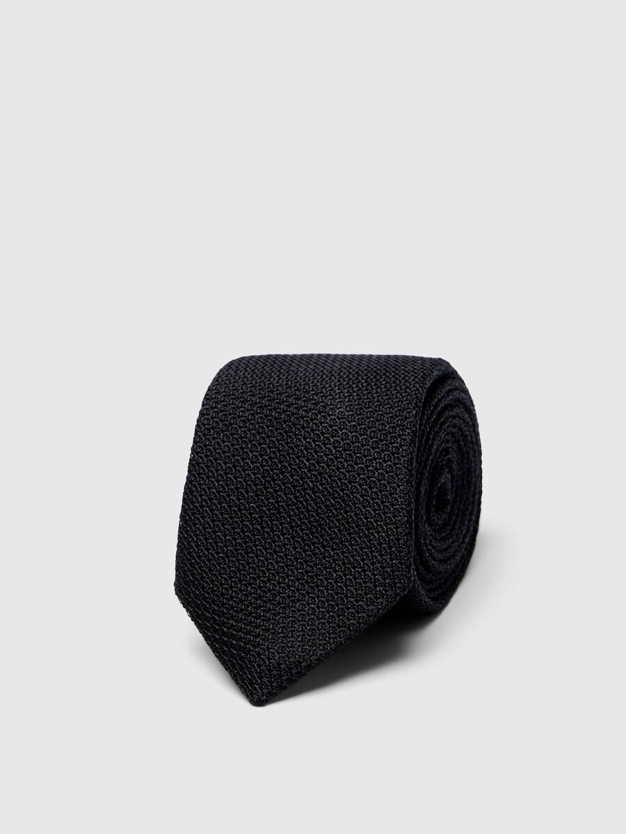 Selected 100% ZIJDE STROPDAS, Black, highres - 16097219_Black_001.jpg