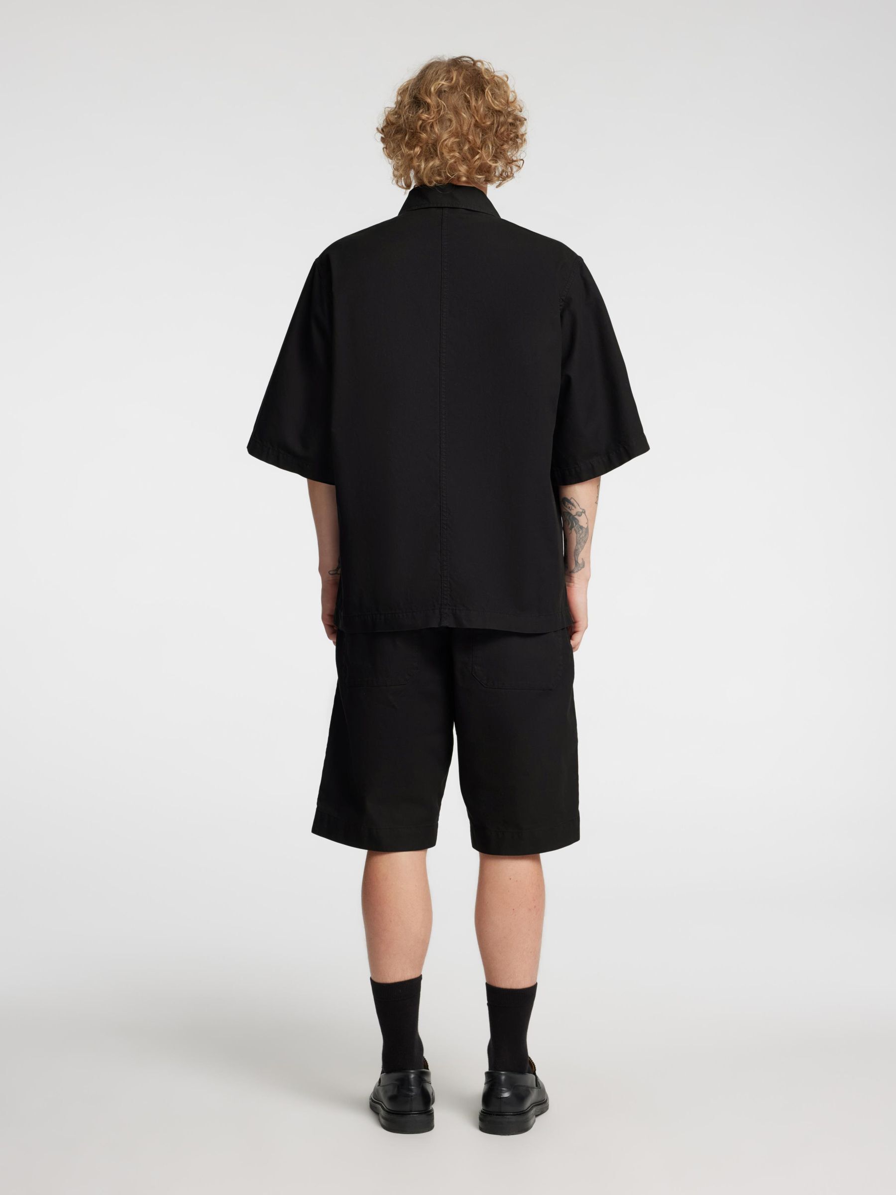 LOOSE FIT SHORTS, Black, highres