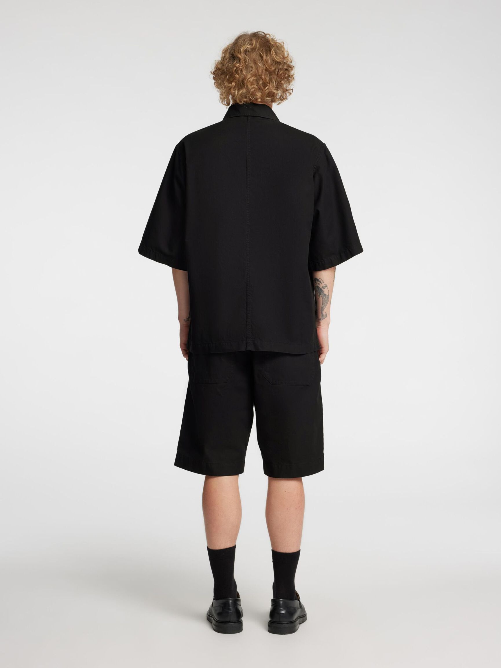 LOOSE FIT SHORTS, Black, highres