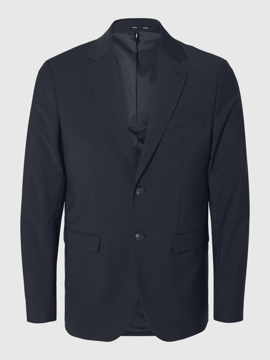 Selected SLIM FIT WOOL BLEND BLAZER, Sky Captain, highres - 16094334_SkyCaptain_001.jpg