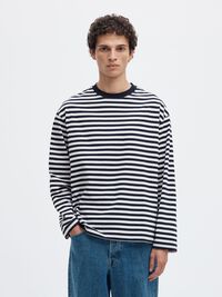 RELAXED FIT LONG-SLEEVED T-SHIRT, Sky Captain, highres