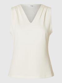 PRENDA SIN MANGAS TOP DE CUELLO EN PICO, Snow White, highres