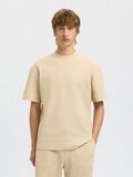 Selected RELAXED FIT WAFFELMUSTER T-SHIRT, Fog, highres - 16096331_Fog_003.jpg