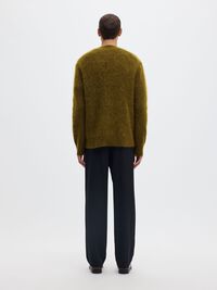 MOHAIRBLANDNING TRÖJA, Fir Green, highres