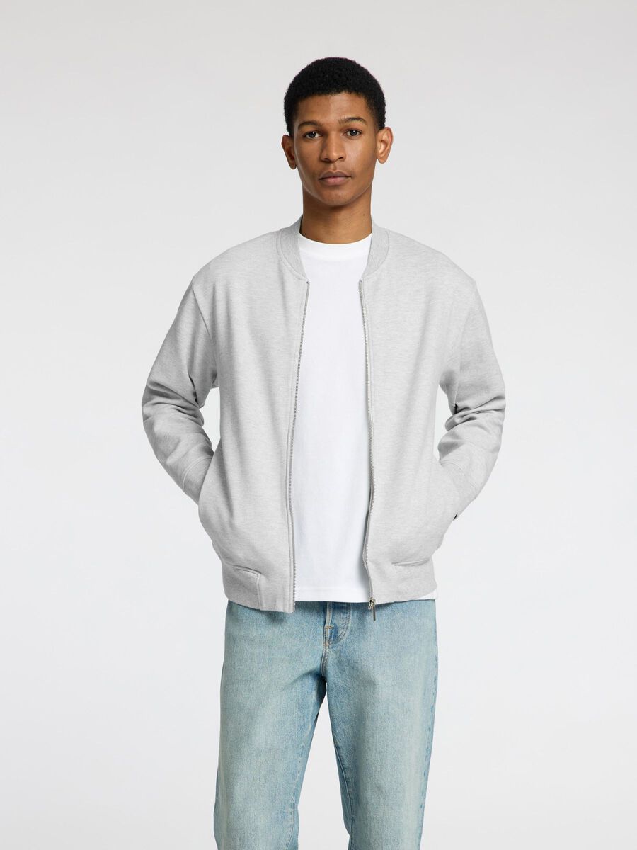 Selected JERSEY SWEATVEST, Light Grey Melange, highres - 16092589_LightGreyMelange_003.jpg