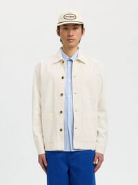 REGULAR FIT OVERSHIRT, Egret, highres