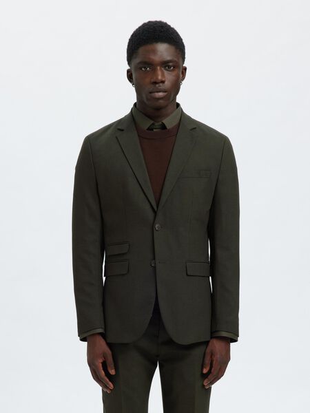 Selected VÆVET ULDBLANDING BLAZER, Dark Green, highres - 16087868_DarkGreen_003.jpg