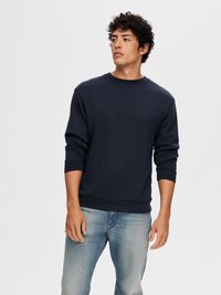 VISCOSE BLEND SWEATSHIRT, Sky Captain, highres
