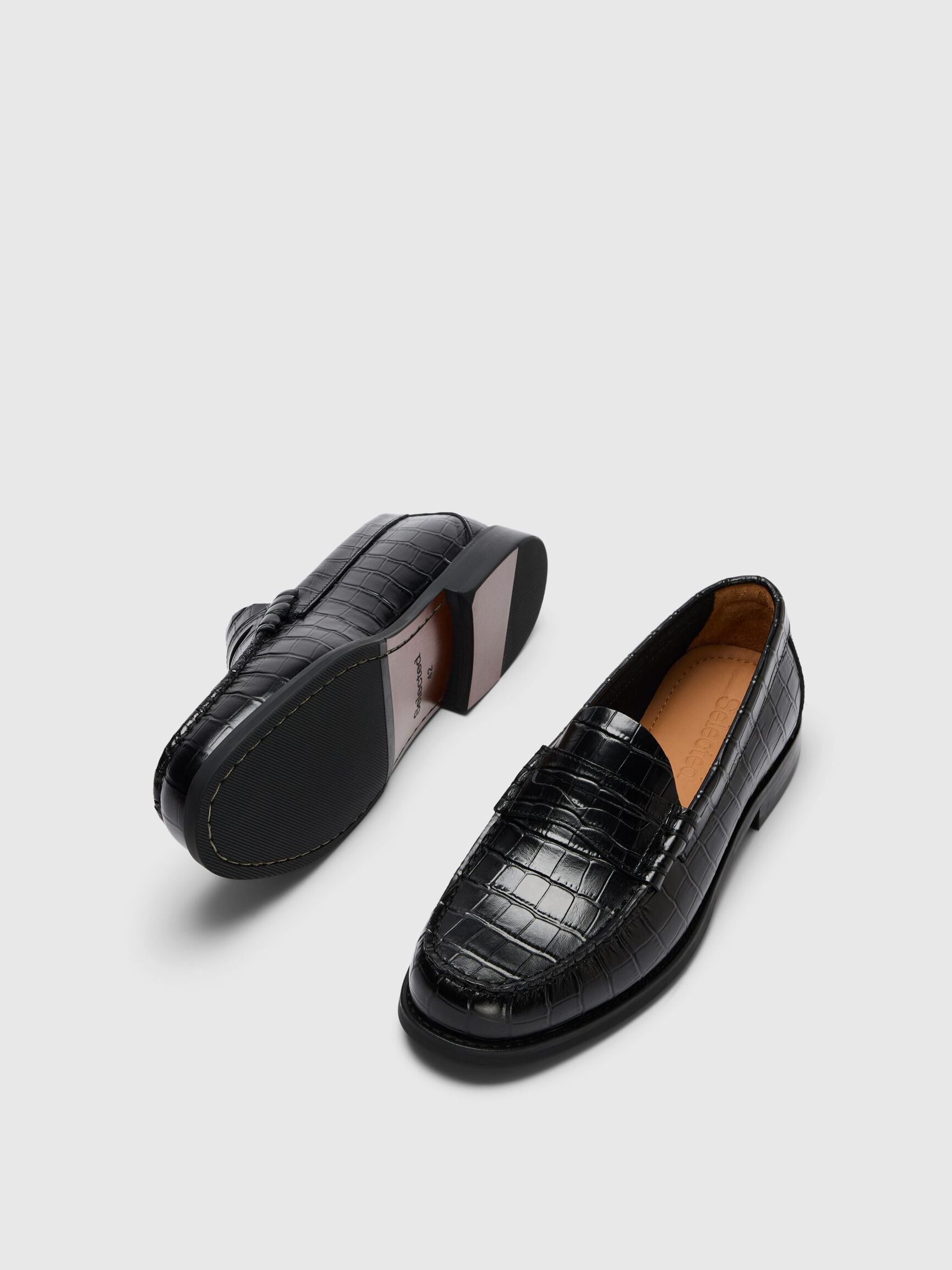 LEDER HALBSCHUHE, Black, highres