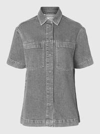 OVERSIZED DENIMSKJORTE, Grey Denim, highres