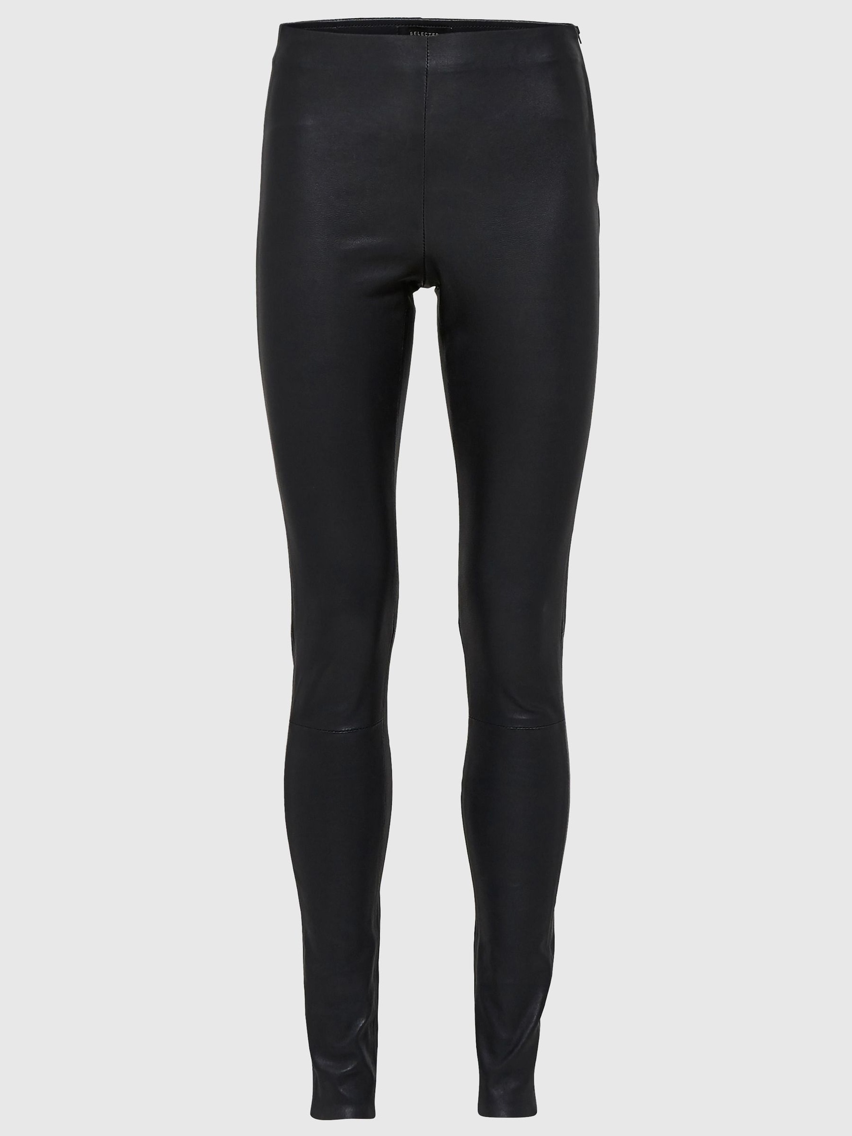 AGNEAU EN CUIR LEGGINGS, Black, highres