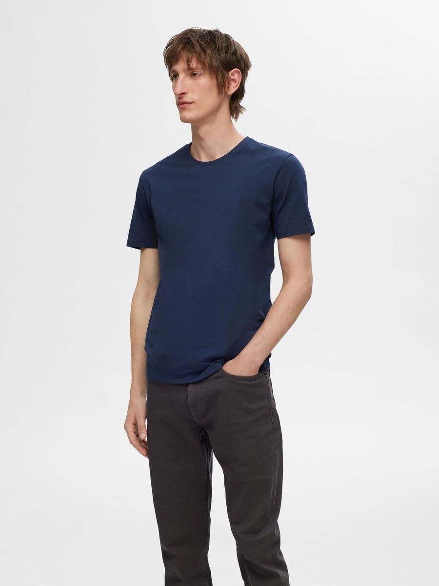 Selected 3-PACK COTTON T-SHIRT, Black, highres - 16094475_Black_1119040_003.jpg