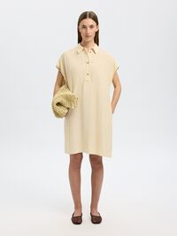 MINI SHIRT DRESS, Birch, highres