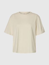 LINEN BLEND T-SHIRT, Nature, highres