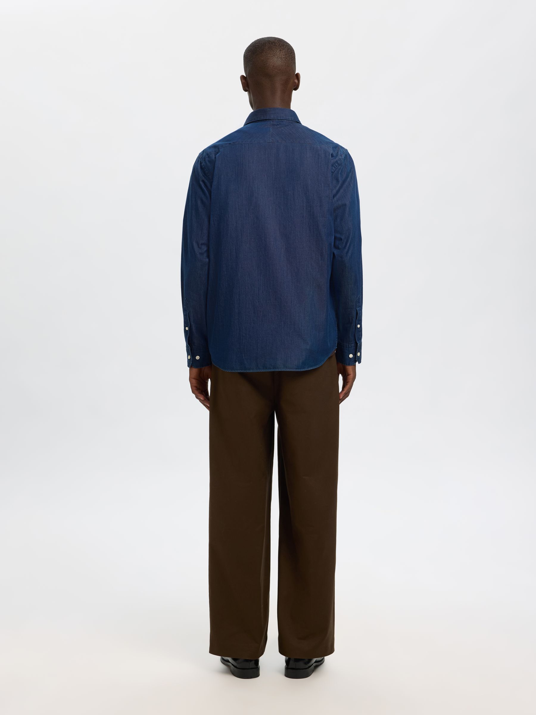 REGULAR FIT JEANSHEMD, Dark Blue Denim, highres