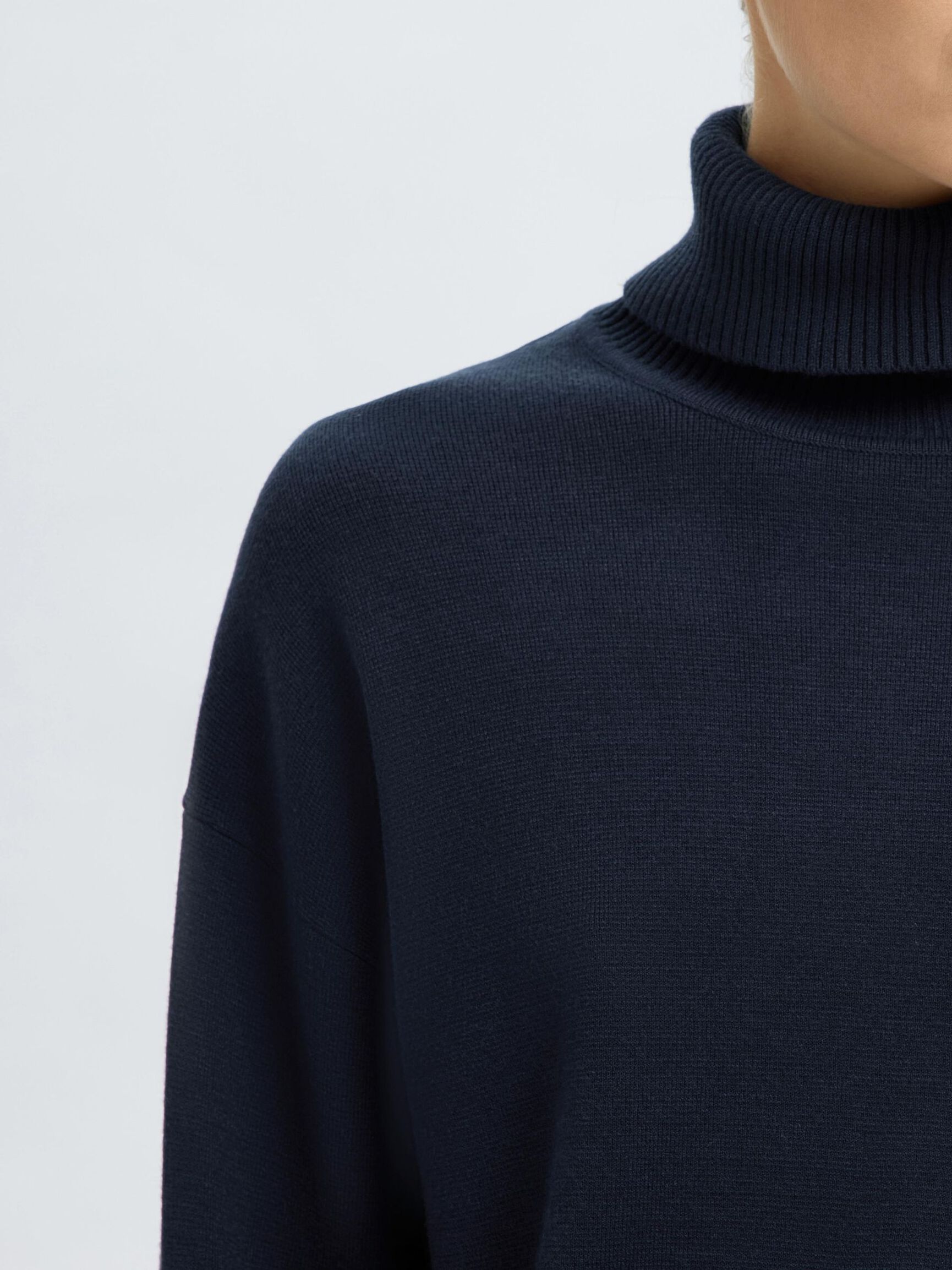 VISKOSEMIX STRICKPULLOVER, Dark Sapphire, highres