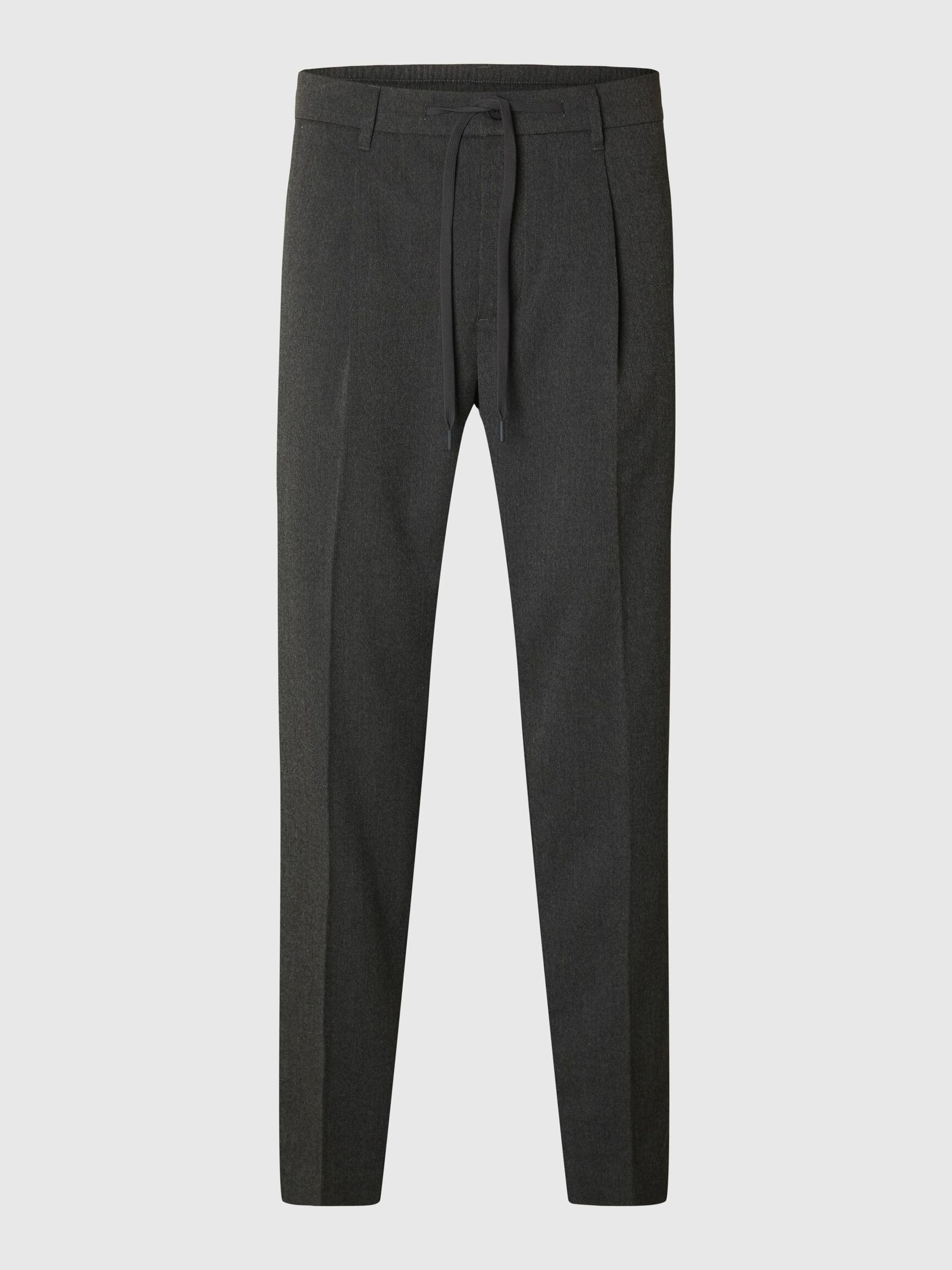 VISCOSEMIX PLOOIEN BROEK, Dark Grey Melange, highres