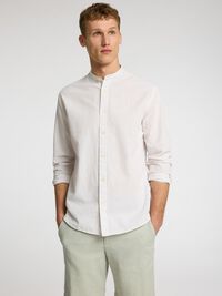 LONGSLEEVE LINNENMIX OVERHEMD, Pure Cashmere, highres