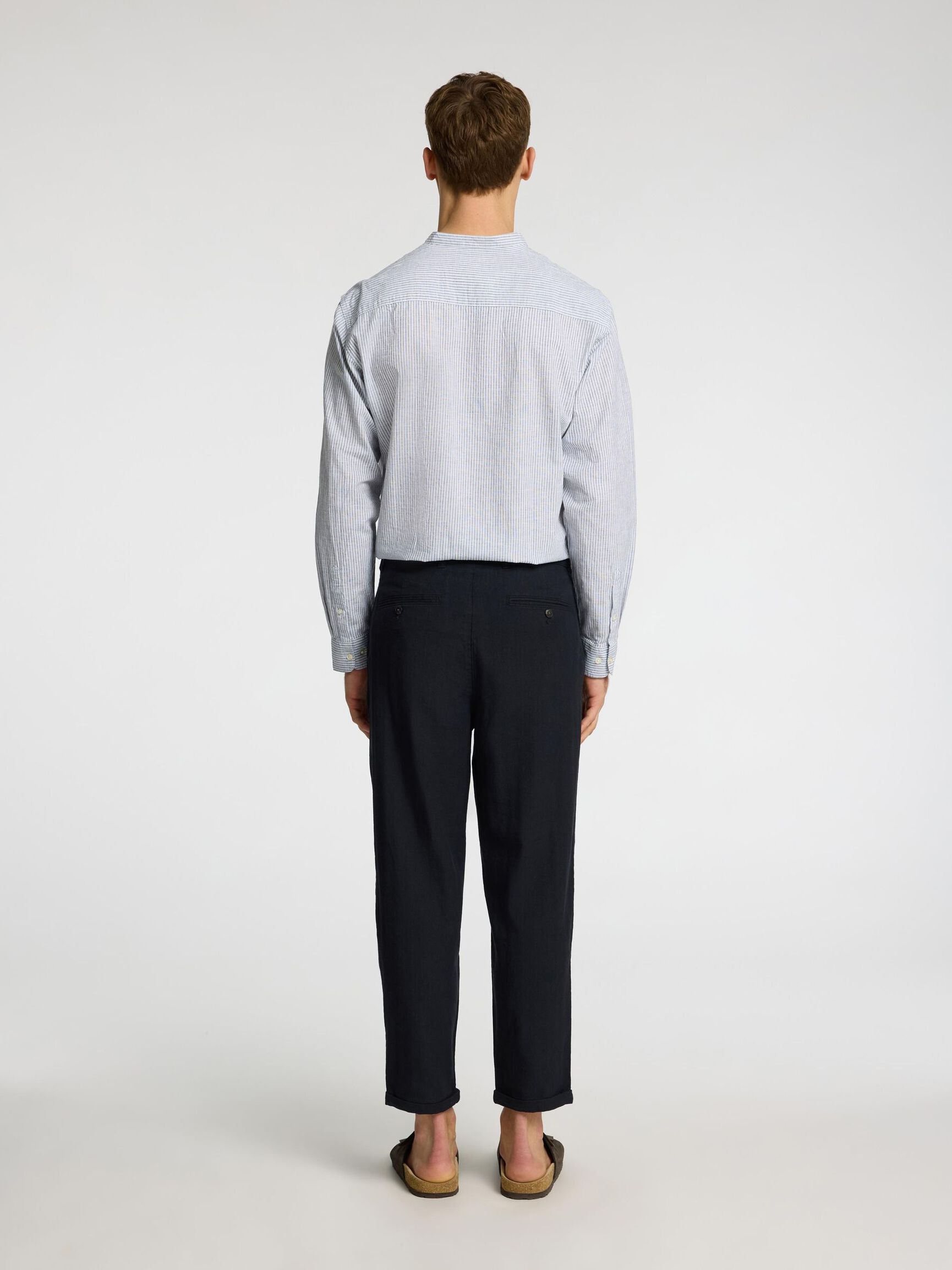 CROPPED RELAXED FIT HOSE, Black, highres