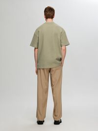 RELAXED FIT WAFFELMUSTER T-SHIRT, Vetiver, highres
