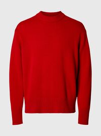 CASHMERE BLEND KNITTED PULLOVER, Equestrian Red, highres
