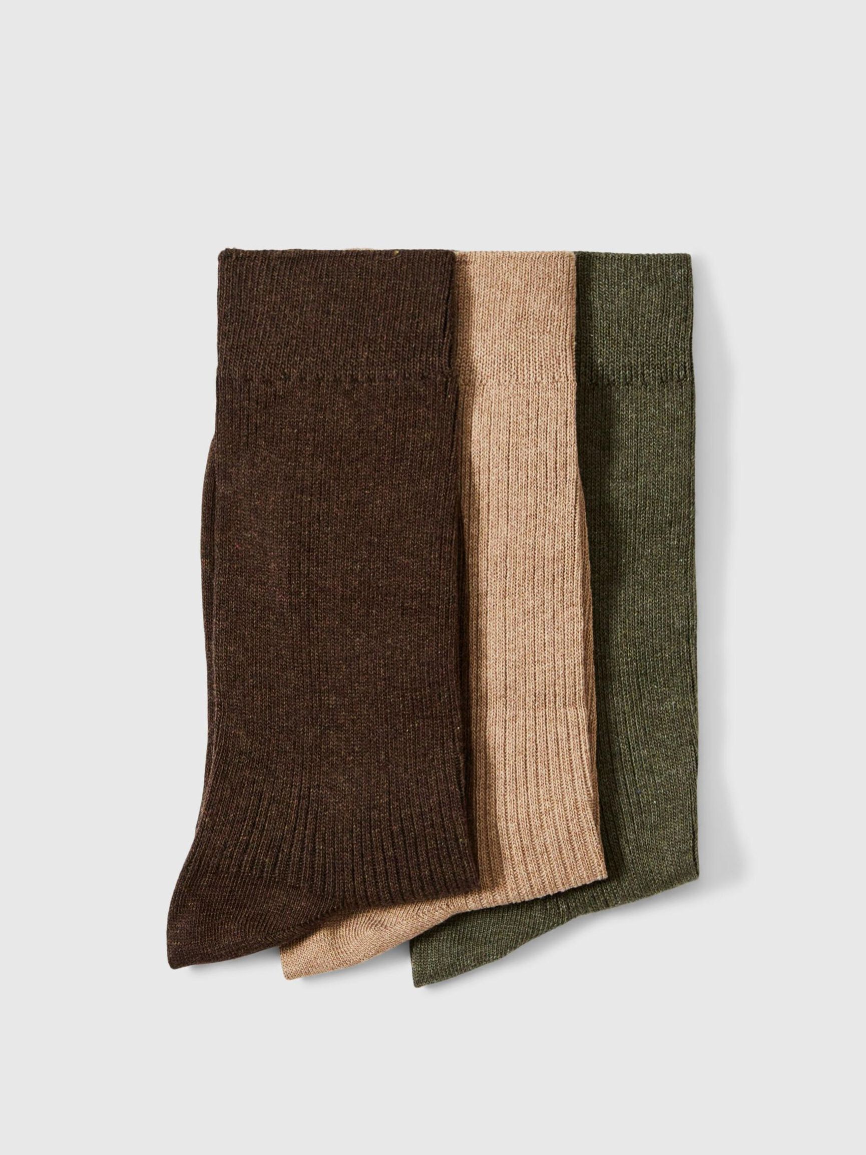 3 PACK SOCKS, Dark Green, highres