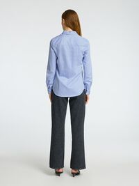 FITTED STRIPED SHIRT, Bright White, highres