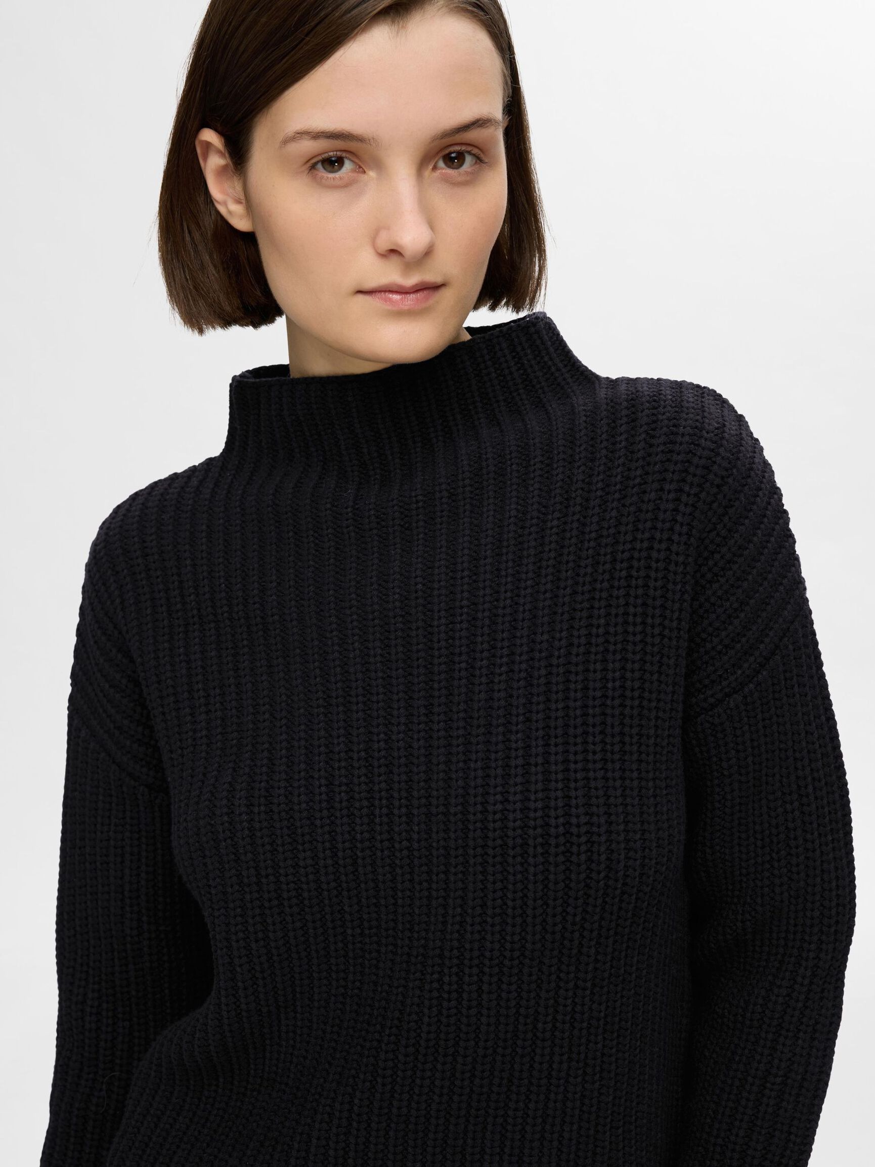 OVERSIZE PULLOVER, Black, highres