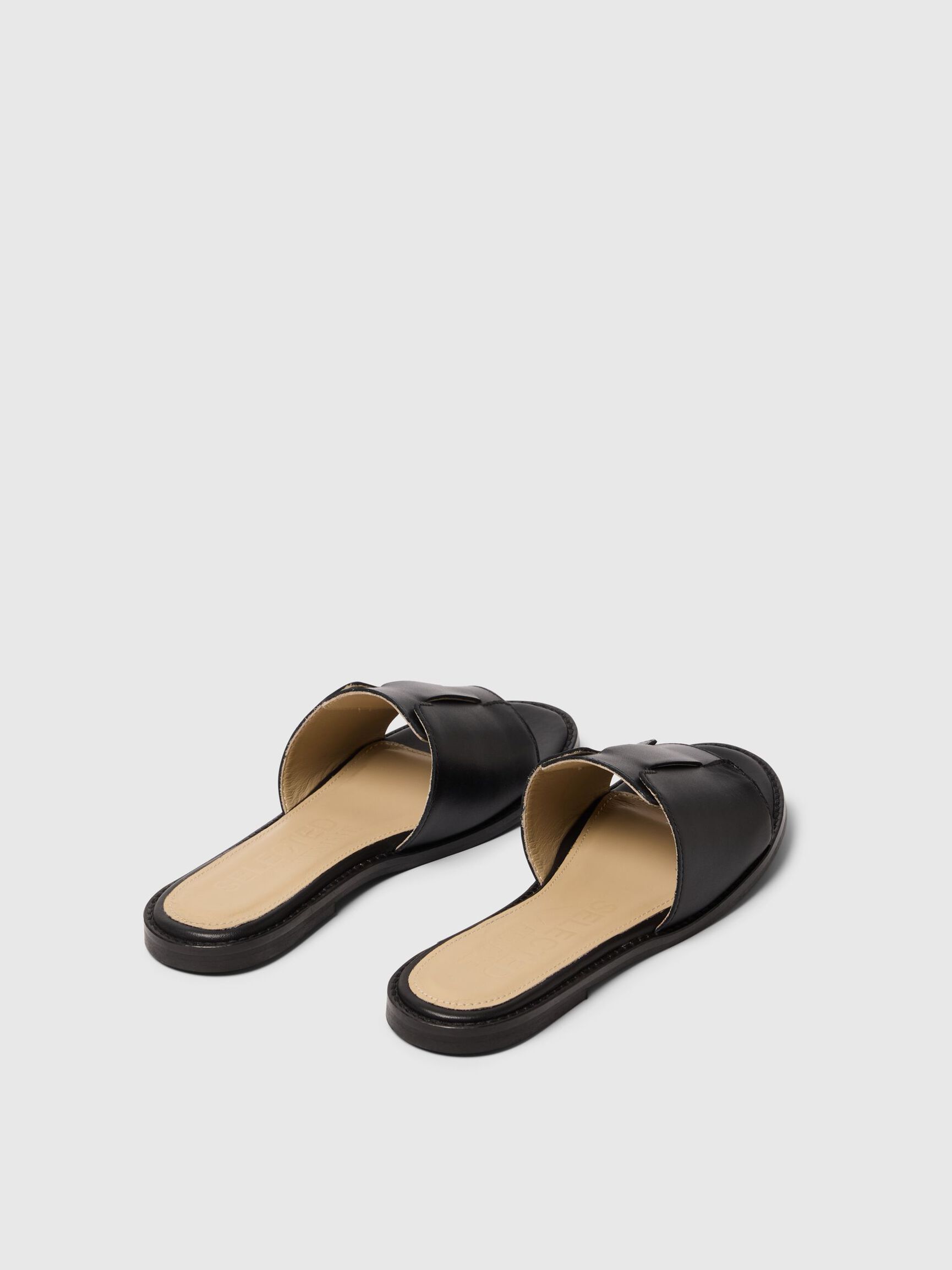 SANDALO A CIABATTA, Black, highres