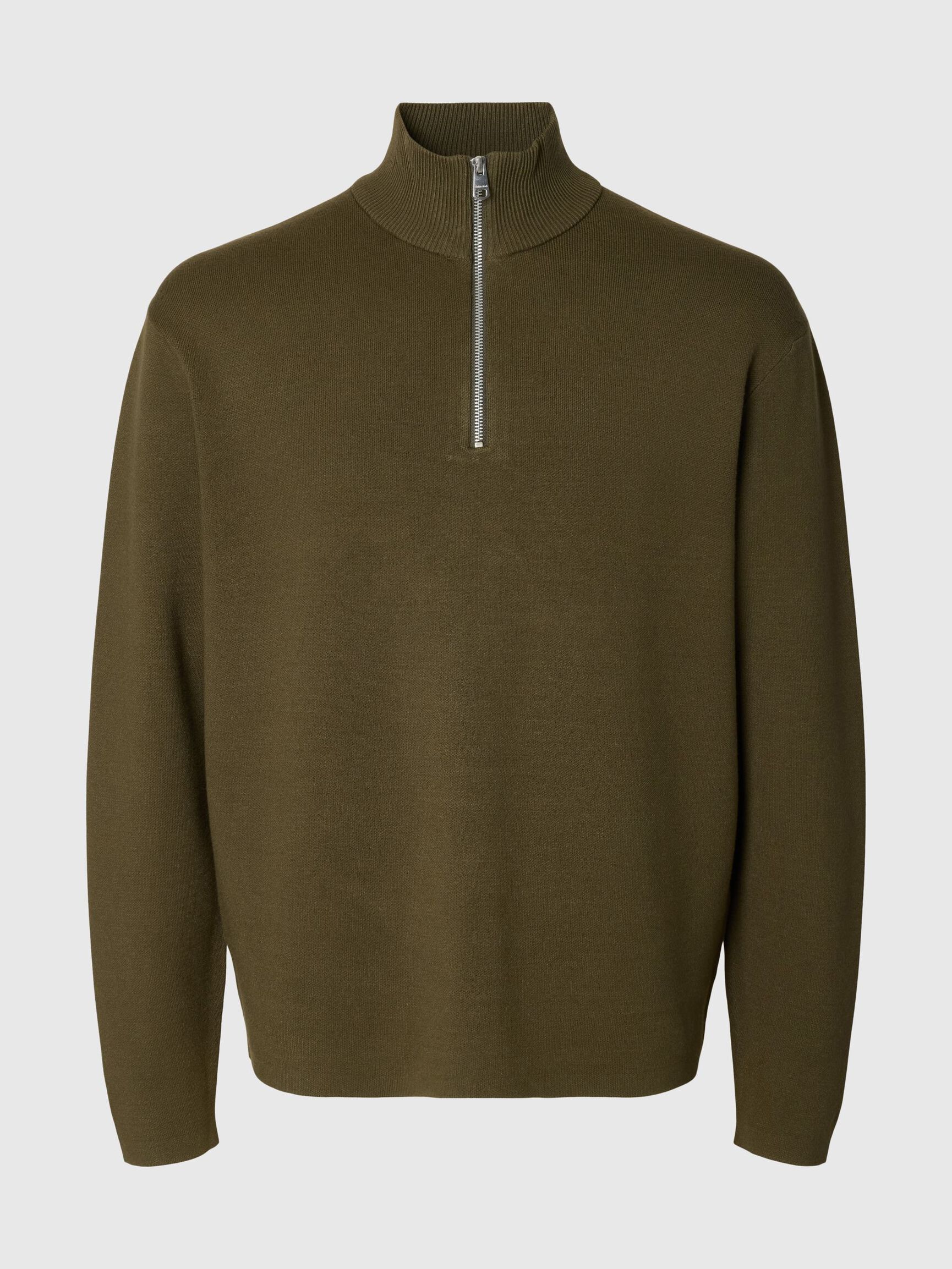 HALF ZIP PULLOVER, Kalamata, highres