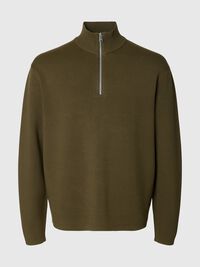 HALF ZIP PULLOVER, Kalamata, highres
