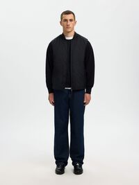 DOORGESTIKTE GILET, Black, highres