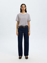 STRIPED BOXY FIT T-SHIRT, Delicioso, highres