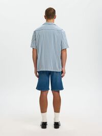 PRINTED SHORT SLEEVED SHIRT, Blue Mirage, highres