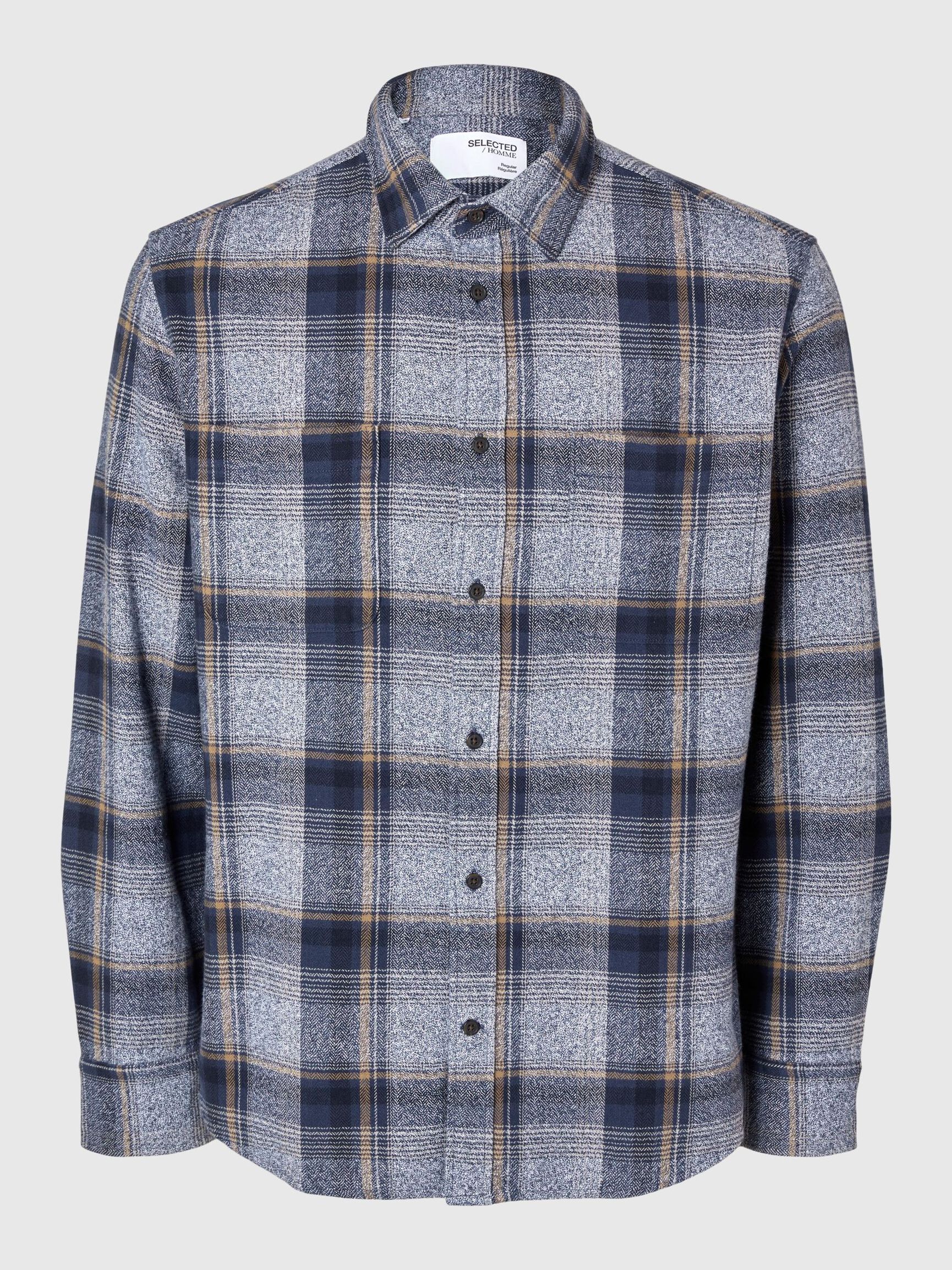 100% COTTON FLANNEL SHIRT, Sky Captain, highres