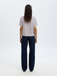 STRIPED BOXY FIT T-SHIRT, Delicioso, highres