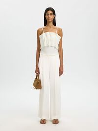 EXTRA WIJDE PASVORM BROEK, Egret, highres