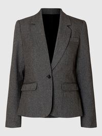 SLIM FIT BLAZER, Black, highres