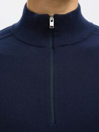 HALVE RITSSLUITING TRUI, Navy Blazer, highres