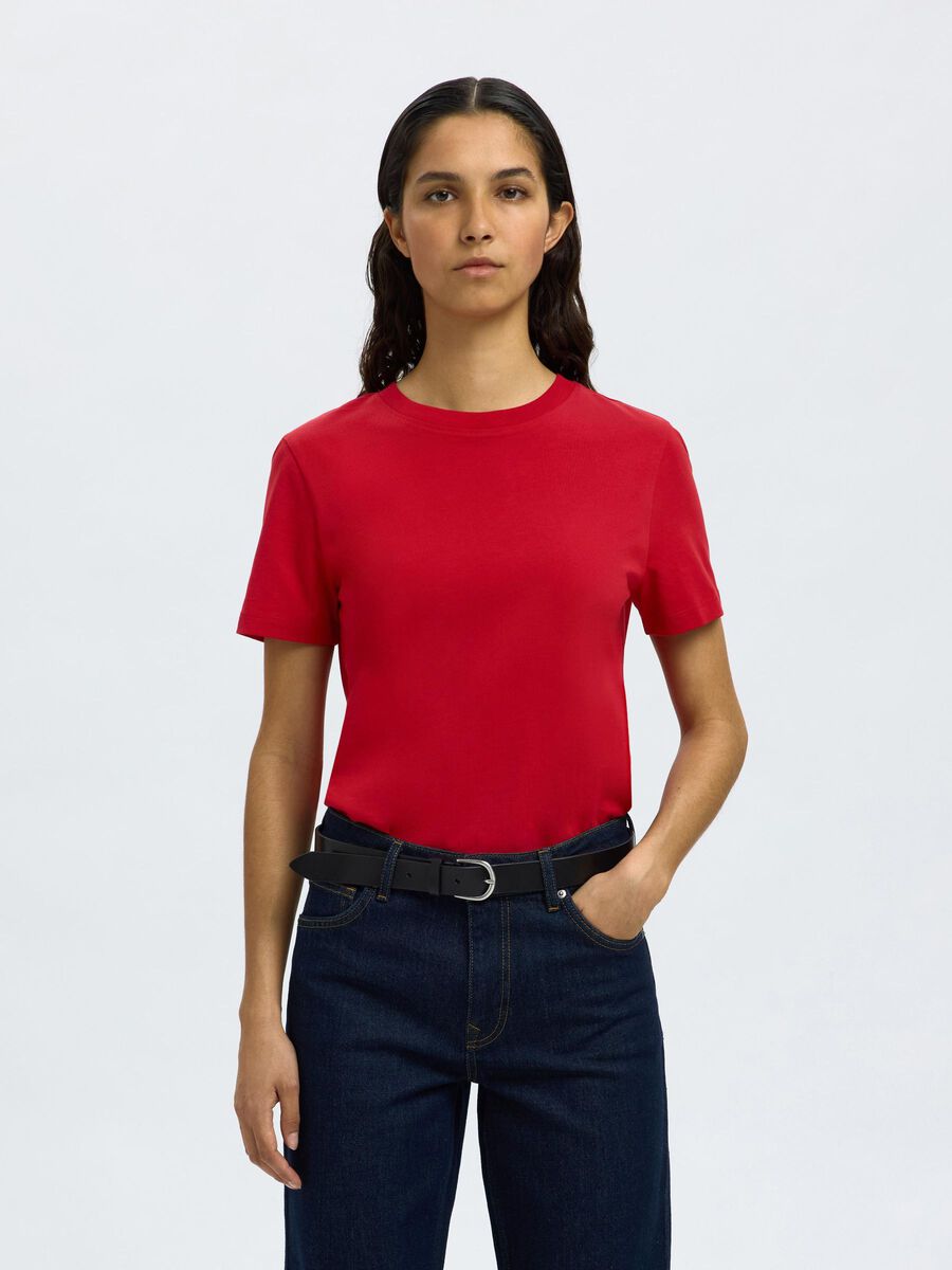 Selected KLASSIEKE T-SHIRT, Equestrian Red, highres - 16089123_EquestrianRed_003.jpg