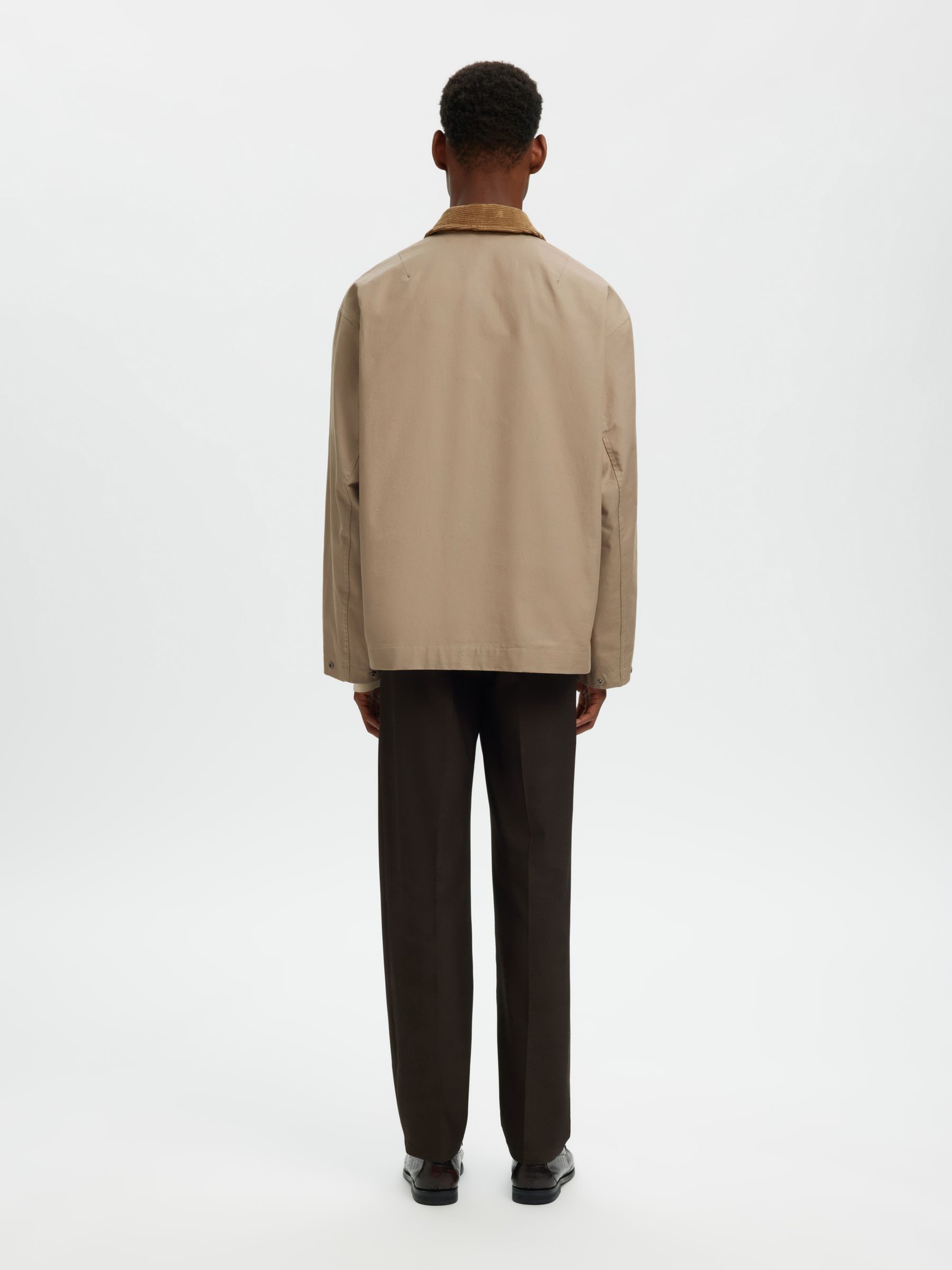 COTTON SHORT JACKET, Weathered Teak, highres