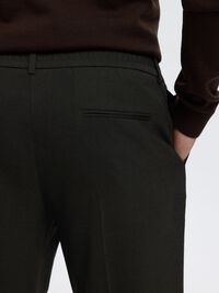 REGULAR FIT WOOL BLEND TROUSERS, Rosin, highres
