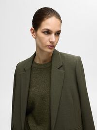 ULDBLANDING ÆRME MED FLÆSER PULLOVER, Kalamata, highres