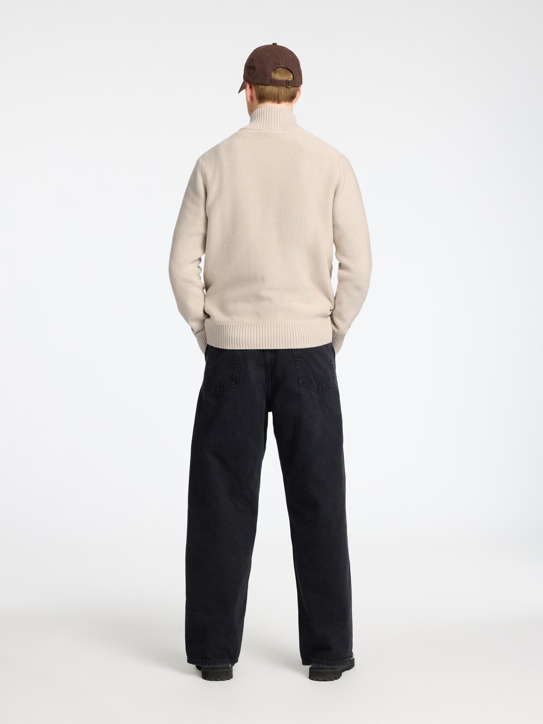 DEMI-FERMETURE ÉCLAIR PULLOVER, Oatmeal, highres