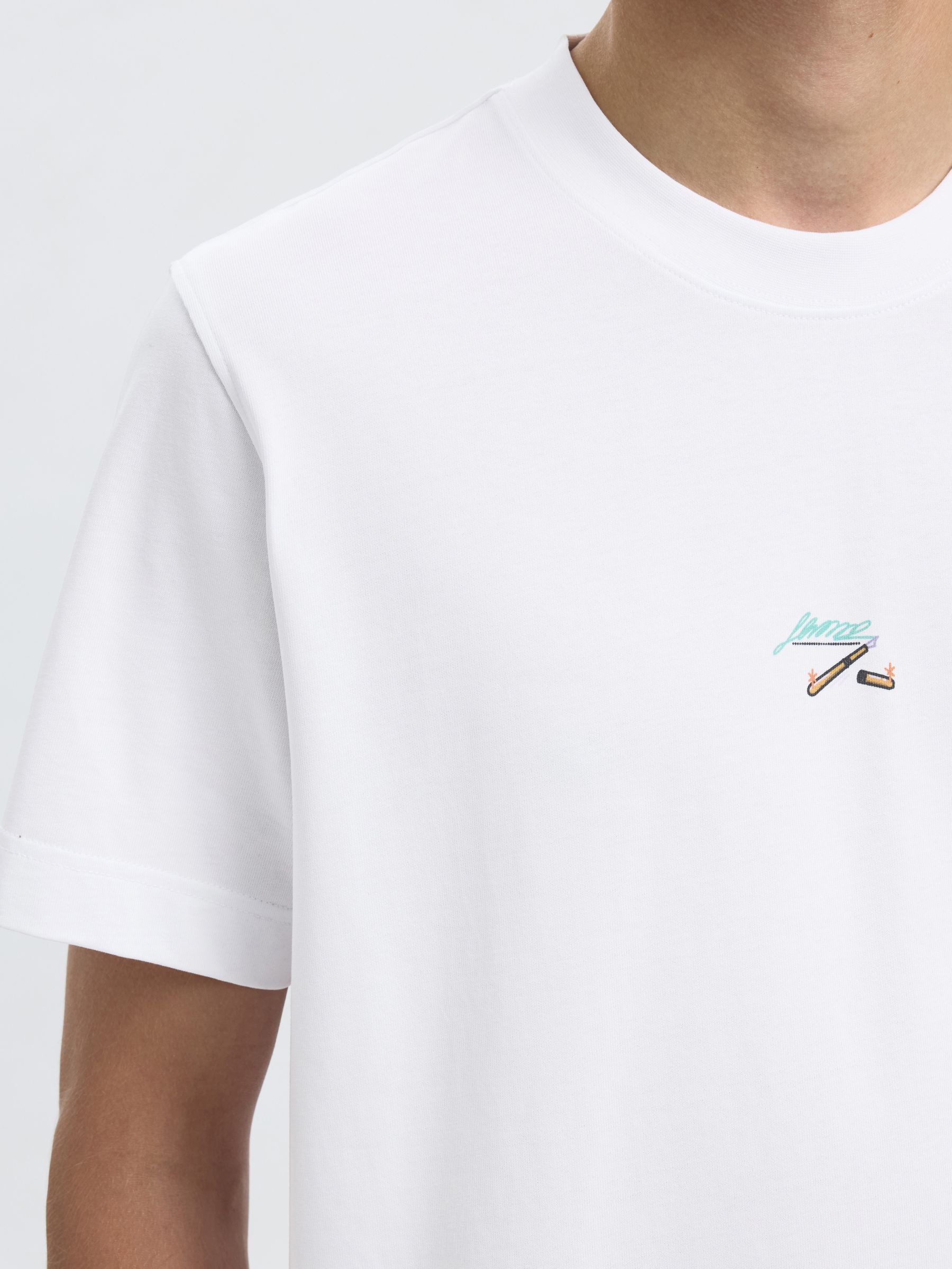 PRINTED REGULAR FIT T-SHIRT, Bright White, highres