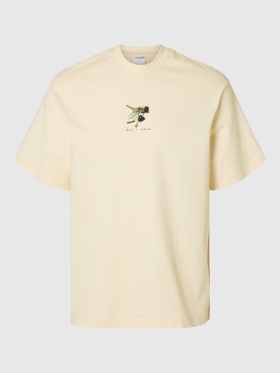 Selected BEDRUKT T-SHIRT MET RONDE HALS, Egret, highres - 16097663_Egret_1189119_001.jpg
