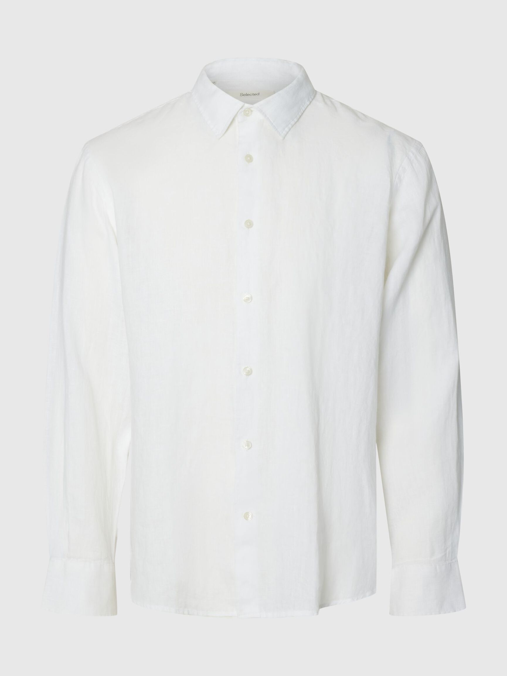 100% LINEN SHIRT, White, highres