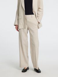 TAILORED WIDE-LEG TROUSERS, Nomad, highres