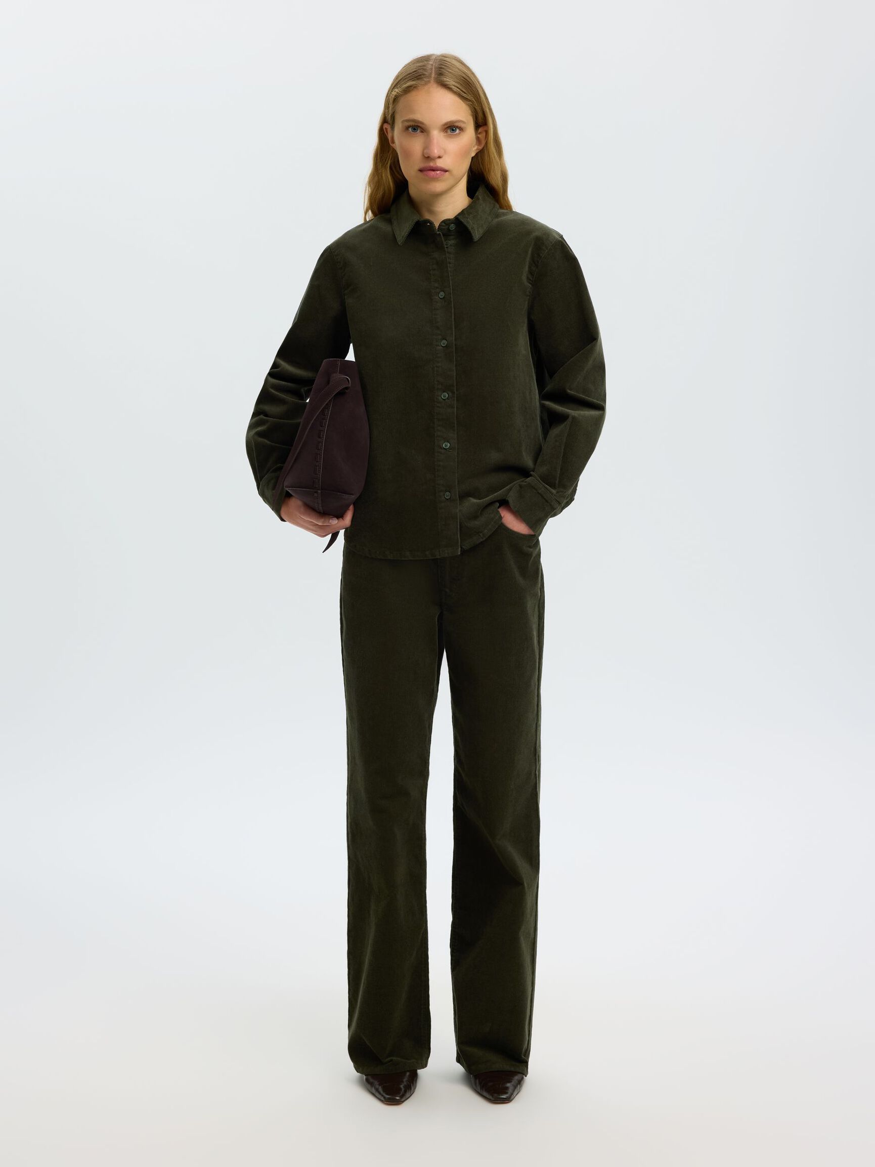 WIDE FIT CORDUROY TROUSERS, Deep Depths, highres