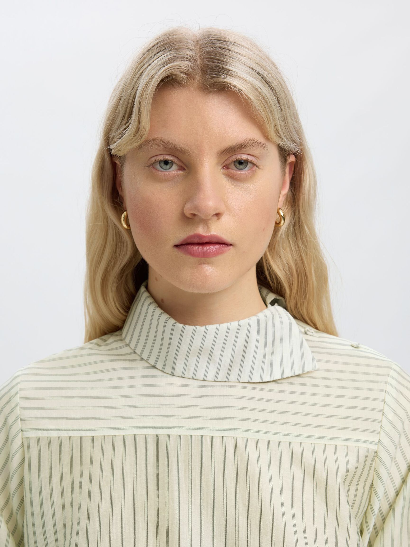 RELAXED FIT BLOUSE, Egret, highres
